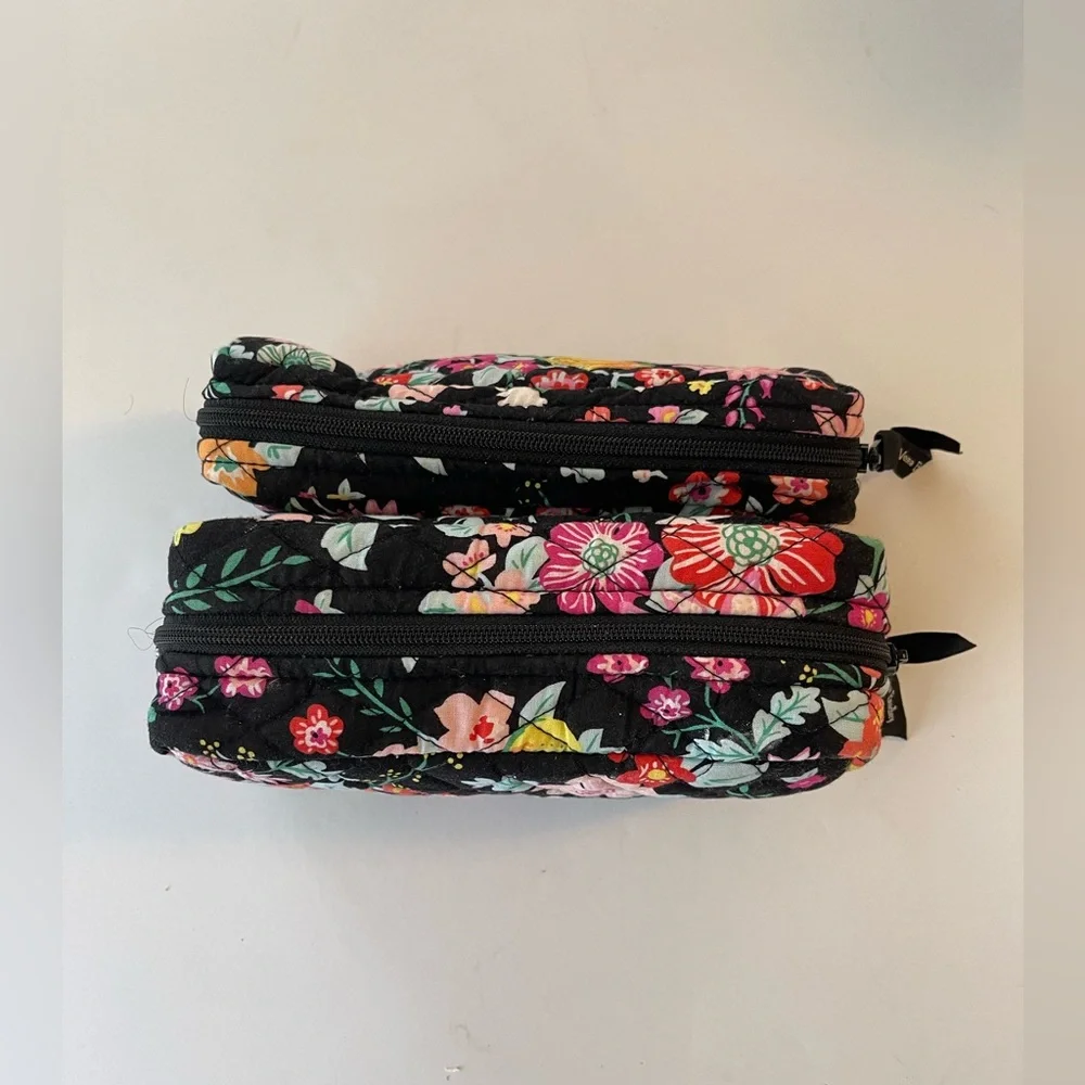 Pair of Vera Bradley Tangerine‎ Twist Cosmetic Toiletry Bags